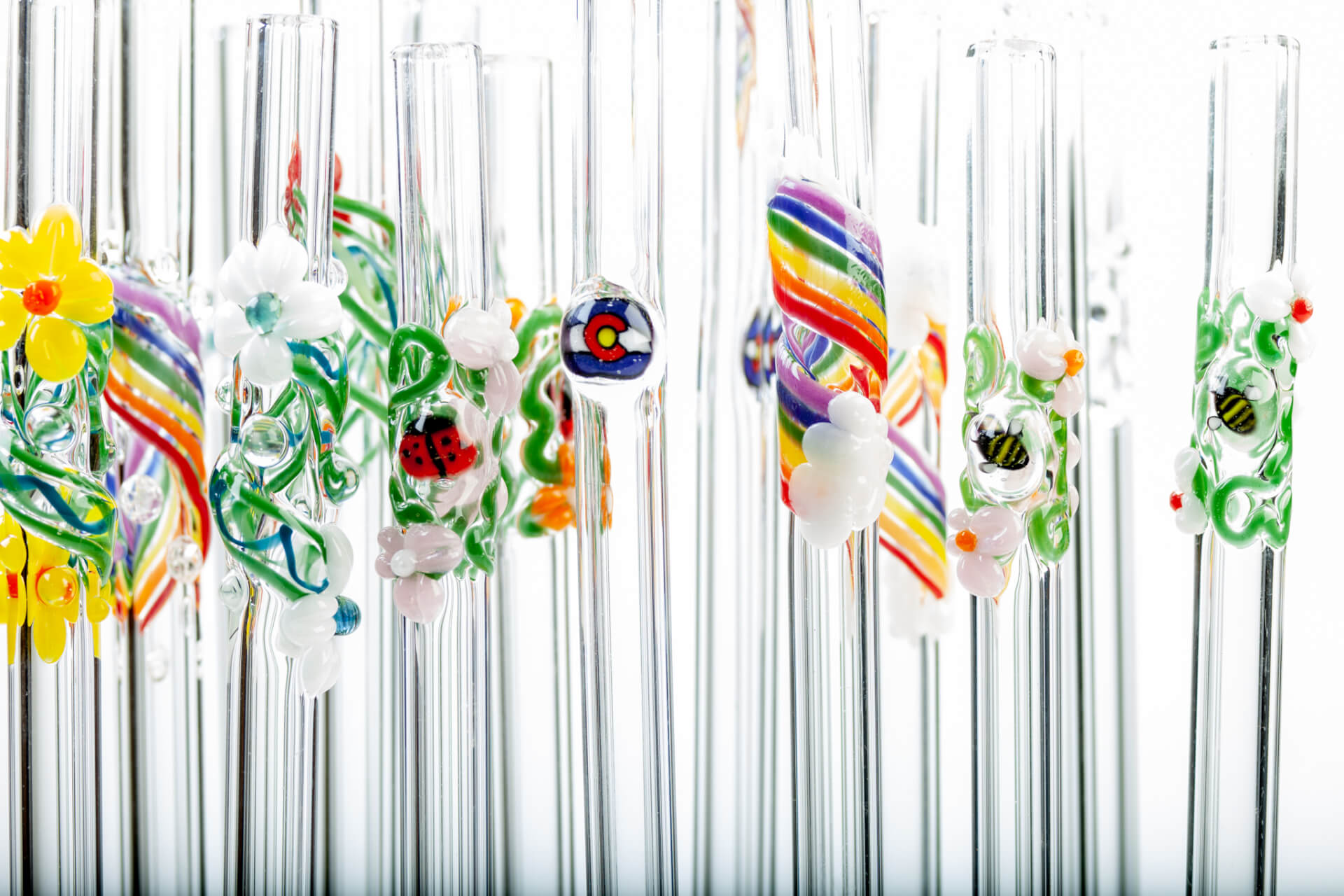 Details about   Glass Smoothie or Soup Straws Made in Colorado by Thestrazspot Hand Blown 